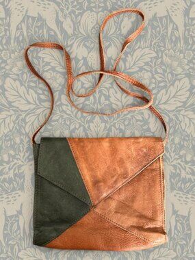 Topshop Genuine Leather Crossbody Bag